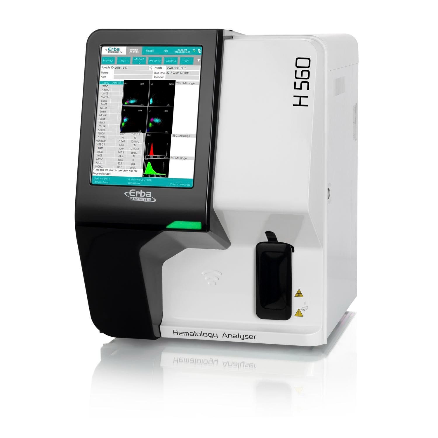 Erba Mannheim H560 automated haematology analyser
