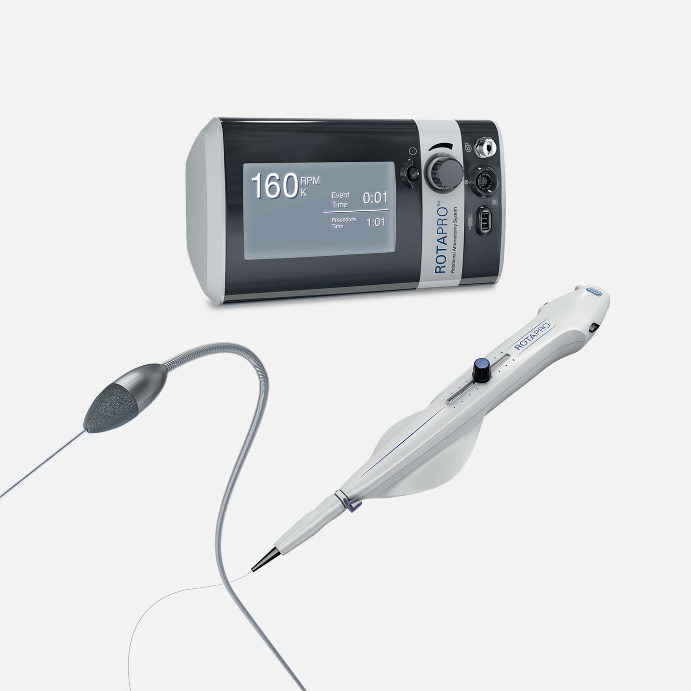 Boston Scientific ROTAPRO rotational atherectomy system console, advancer and diamond-tipped burr