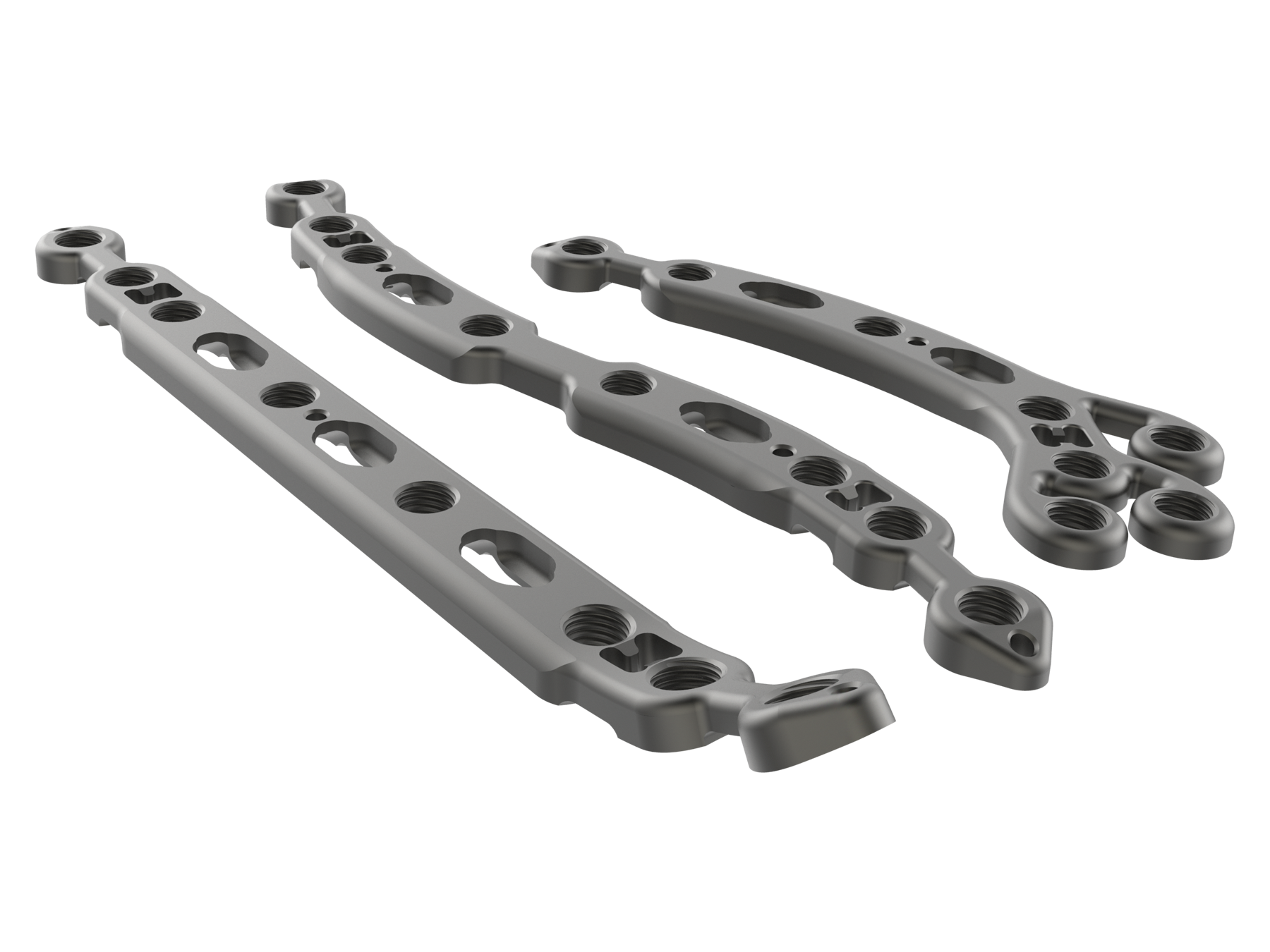 Orthopaedic bone fixation plates for fracture and trauma reconstruction